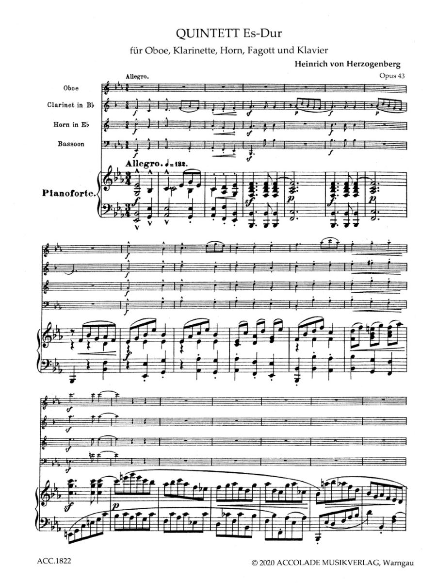 Anderes Coverbild Quintett Es-Dur op. 43 