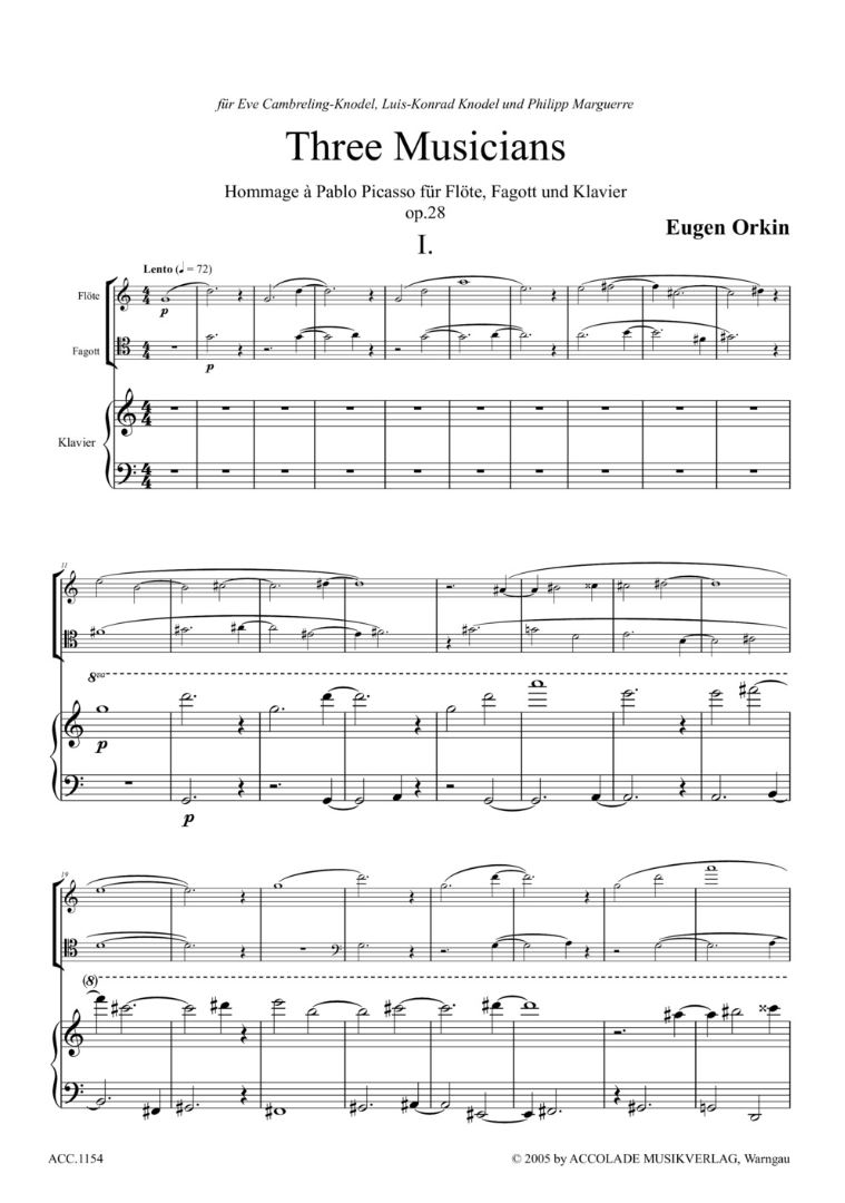 Anderes Coverbild Three Musicians op. 28 
