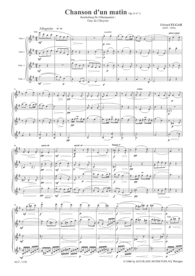 Anderes Coverbild Chanson d'un Matin op. 15/2 