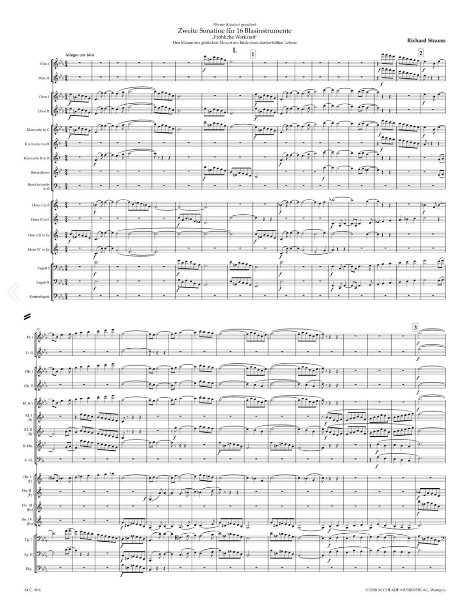 Anderes Coverbild Sonatine Nr. 2 Es-Dur für 16 Blasinstrumente 