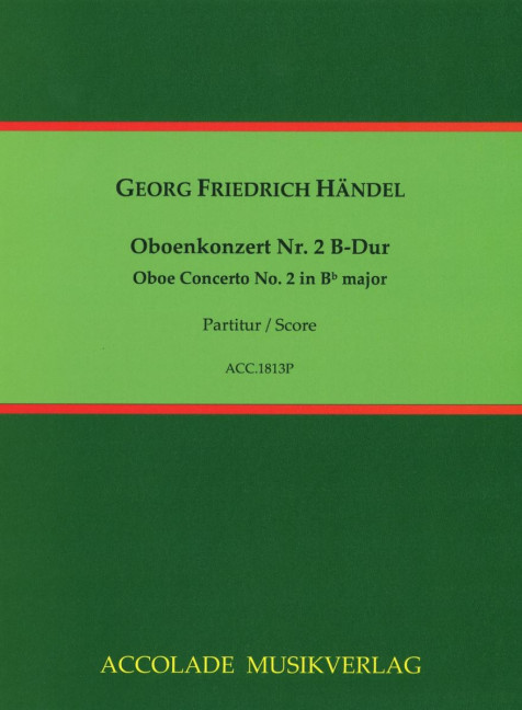 Vorderes Coverbild Oboenkonzert Nr. 2 B-Dur HWV 302a 