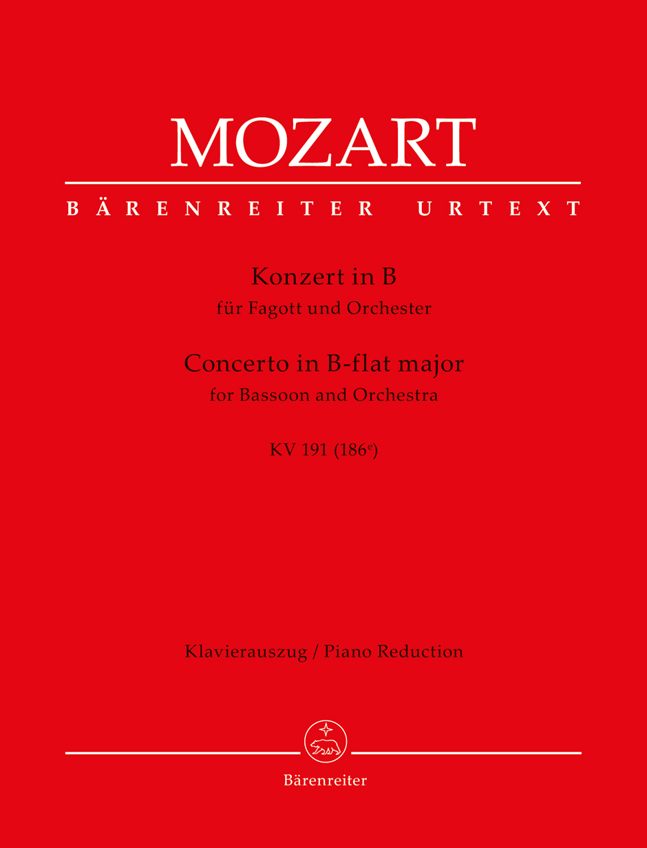 Anderes Coverbild Konzert für Fagott und Orchester B-Dur KV 191 (186e)