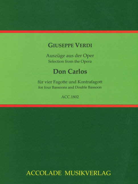 Vorderes Coverbild Auszüge aus der Oper "Don Carlos" 