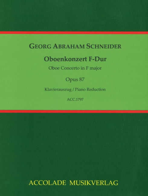 Vorderes Coverbild Oboenkonzert F-Dur op. 87 