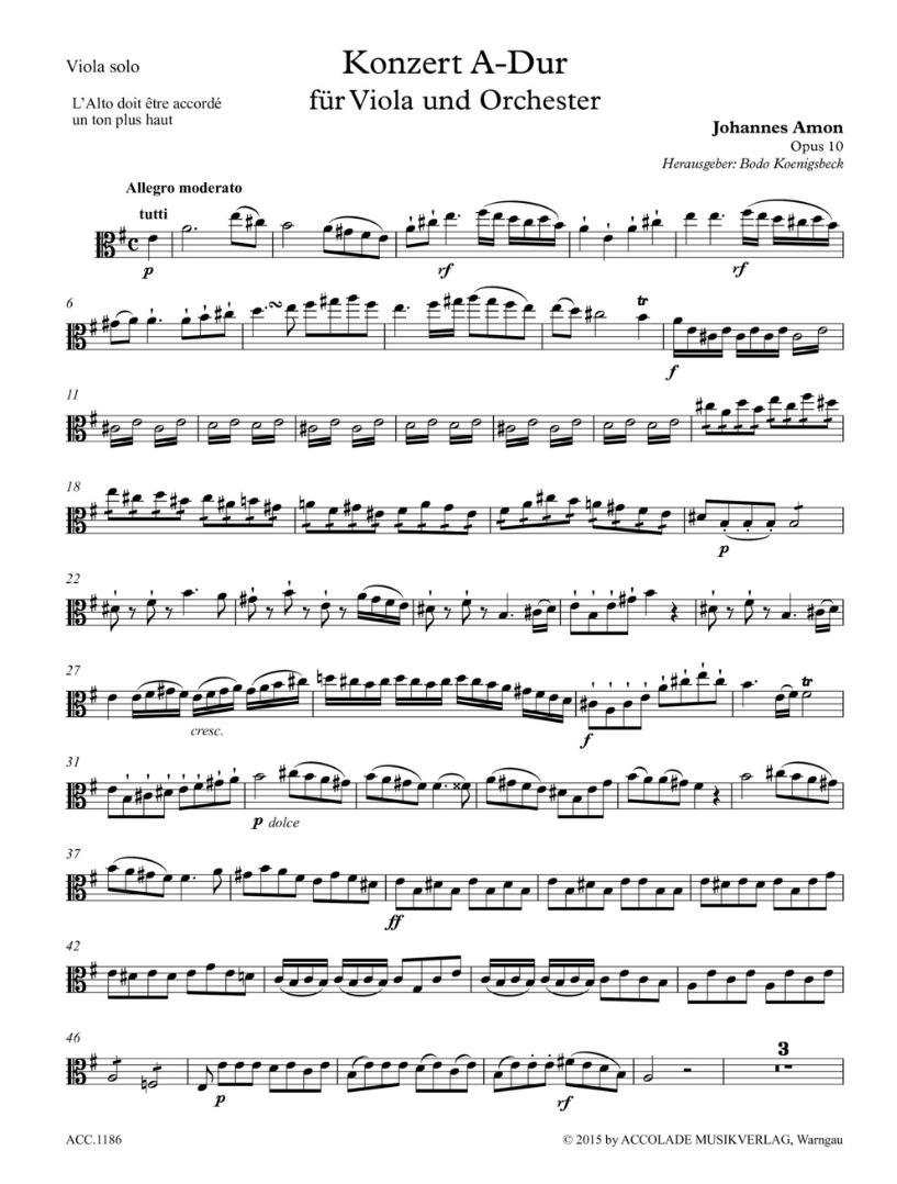 Anderes Coverbild Konzert A-Dur op. 10 