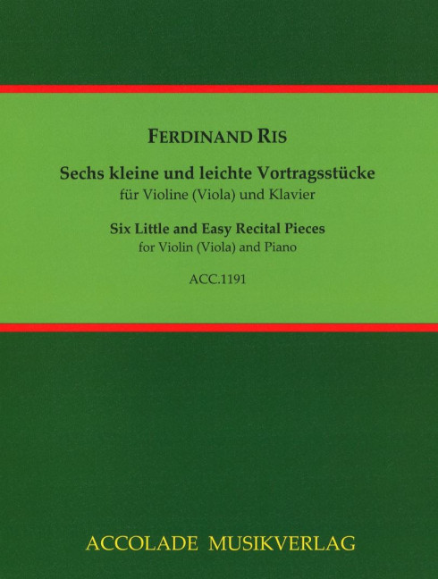 Vorderes Coverbild Sechs kleine und leichte Vortragsstücke 