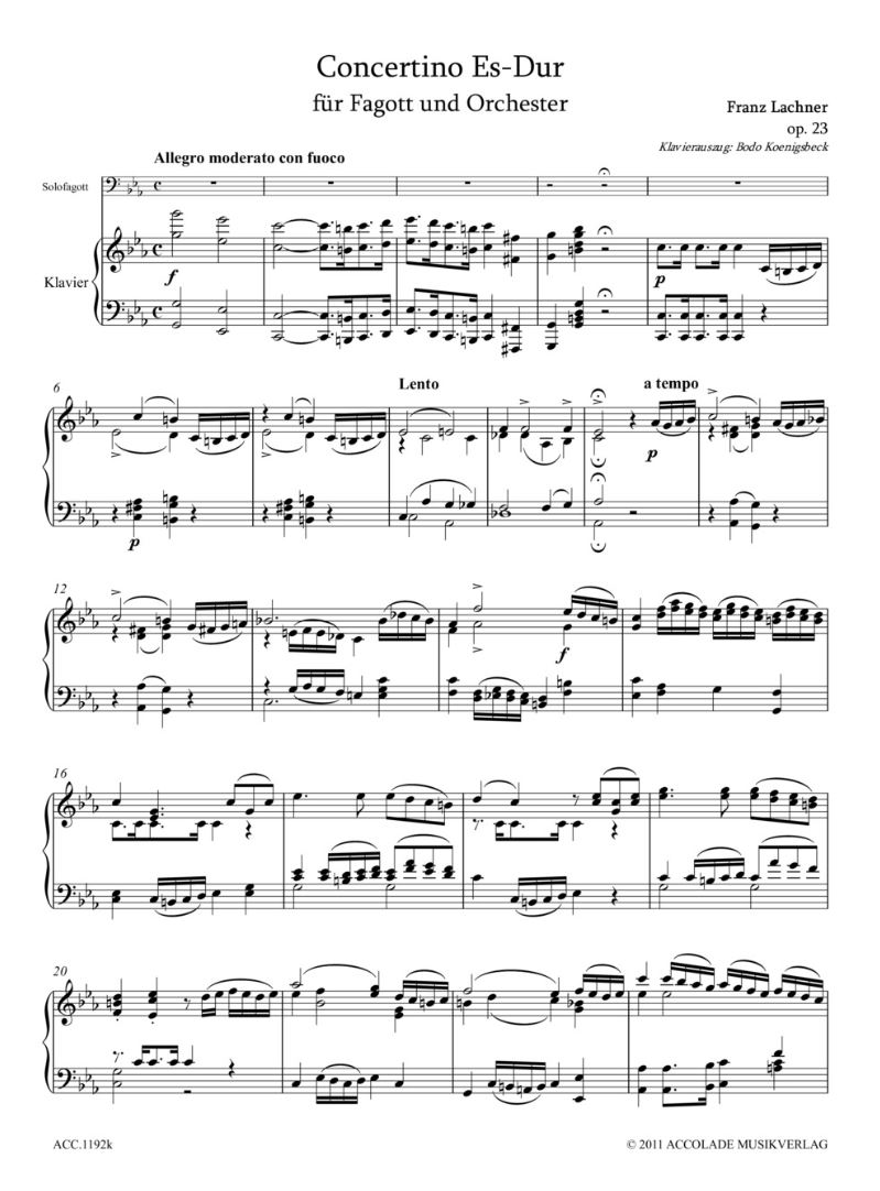 Anderes Coverbild Concertino Es-Dur op. 23 