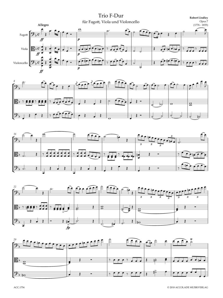Anderes Coverbild Trio F-Dur op. 7 