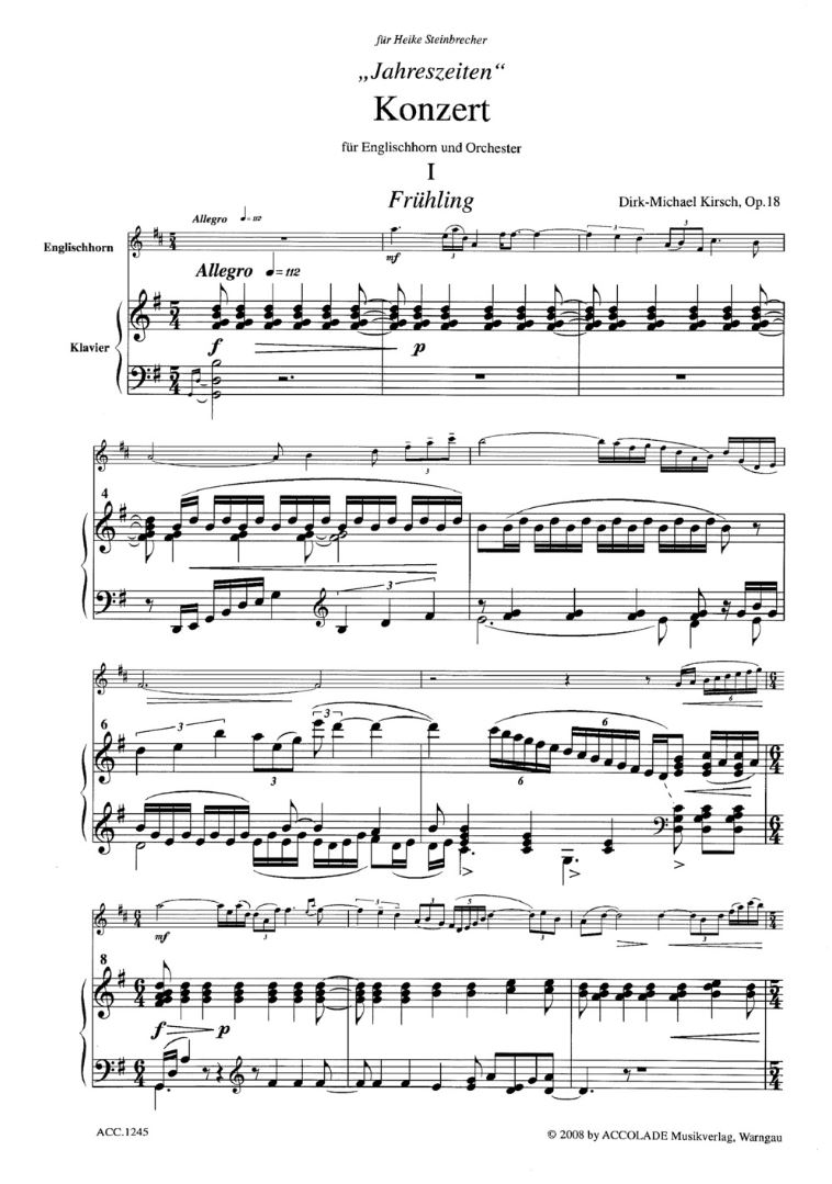 Anderes Coverbild Konzert "Jahreszeiten" op. 18 