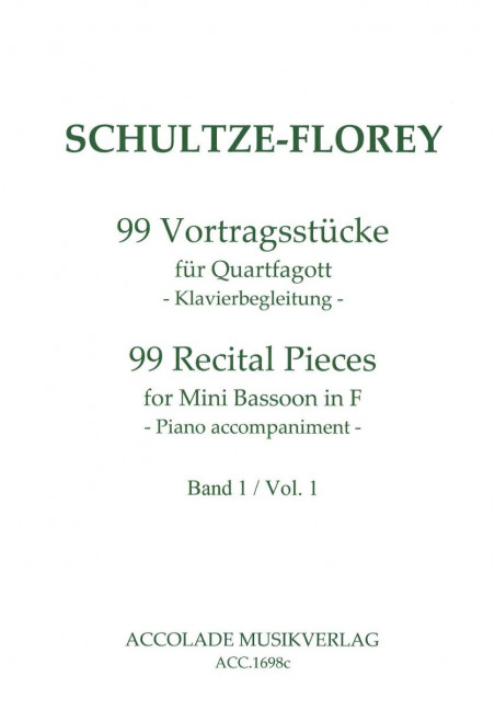 Vorderes Coverbild 99 Vortragsstücke Band 1 