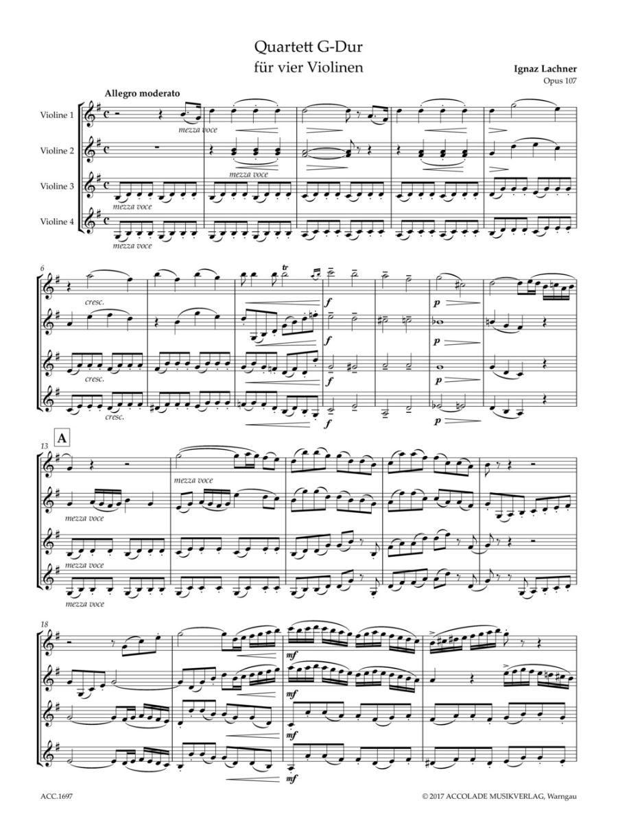Anderes Coverbild Quartett G-Dur op. 107 