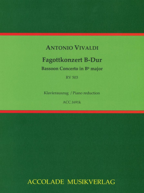 Vorderes Coverbild Fagottkonzert B-Dur RV 503 