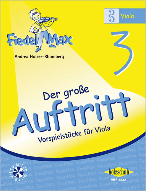 Vorderes Coverbild Fiedel-Max -Der große Auftritt 3 für Viola - Vorspielstücke