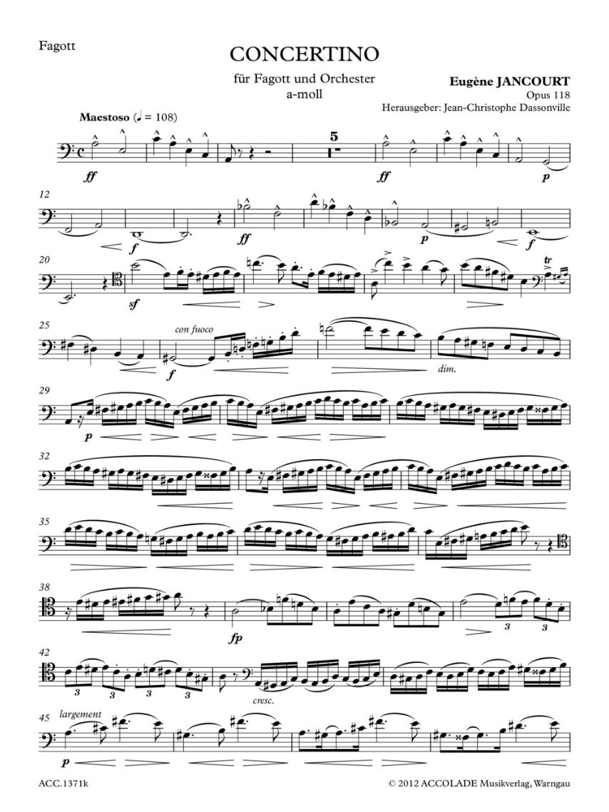 Anderes Coverbild Concertino a-moll op. 118 