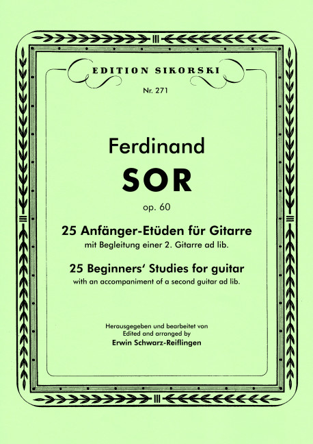 Vorderes Coverbild 25 Anfänger-Etüden op. 60 