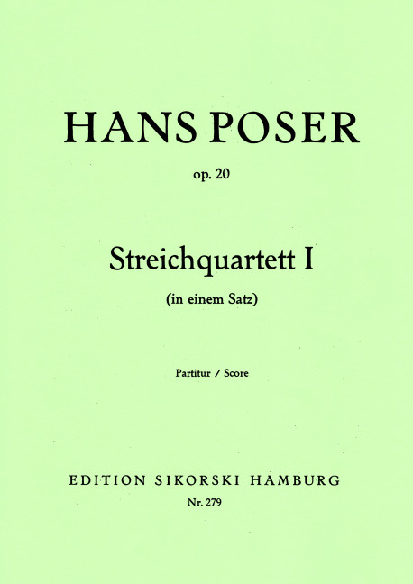 Vorderes Coverbild Streichquartett Nr. 1 op. 20 