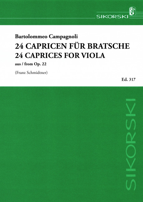 Vorderes Coverbild 24 Capricen op. 22 