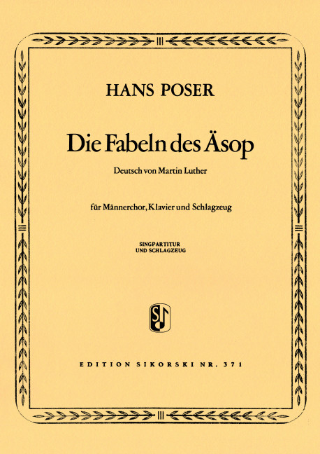 Vorderes Coverbild Die Fabeln des Äsop op. 28 