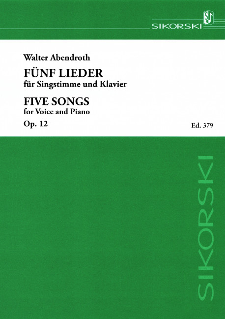 Vorderes Coverbild 5 Lieder op. 12 