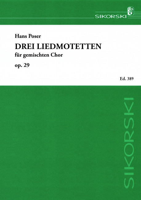 Vorderes Coverbild 3 Liedmotetten op. 29 