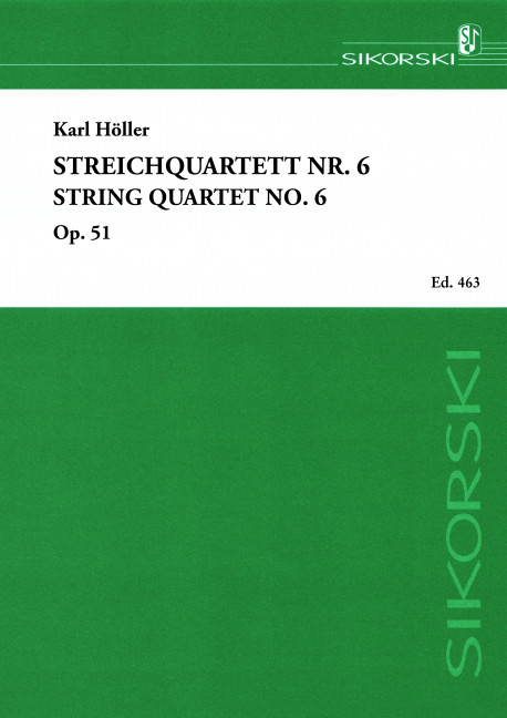 Vorderes Coverbild Streichquartett Nr. 6 op. 51 