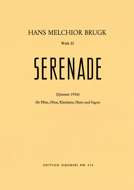 Vorderes Coverbild Serenade Werk 22 