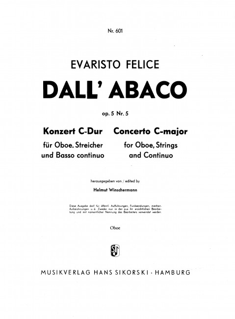 Vorderes Coverbild Konzert op. 5/5 