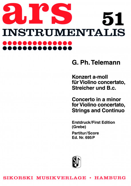Vorderes Coverbild Konzert TWV 51:a1 