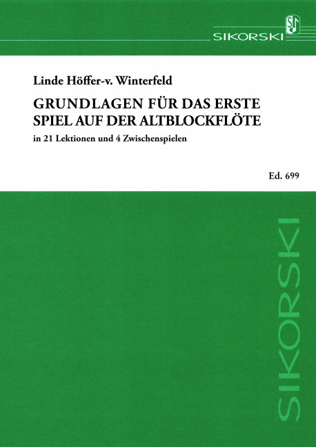 Vorderes Coverbild Grundlagen für das erste Spiel auf der Altblockflöte 