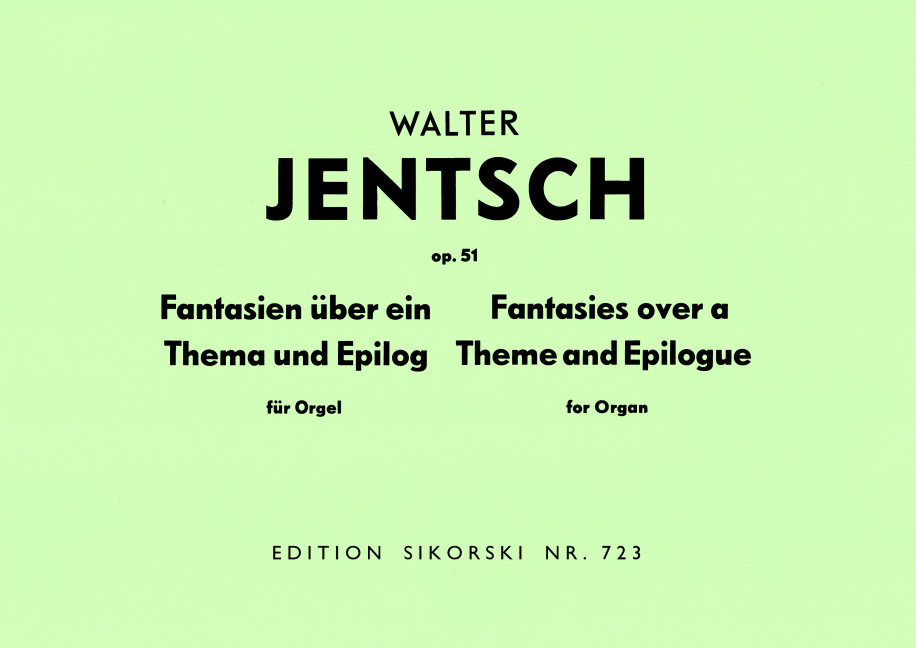 Vorderes Coverbild Fantasien über ein Thema und Epilog op. 51 