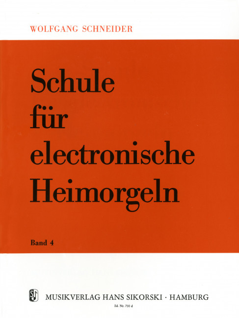 Vorderes Coverbild Schule für electronische Heimorgeln 