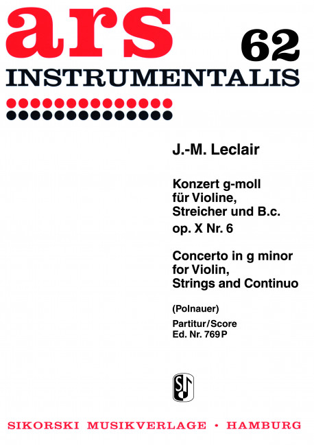 Vorderes Coverbild Konzert op. 10/6 