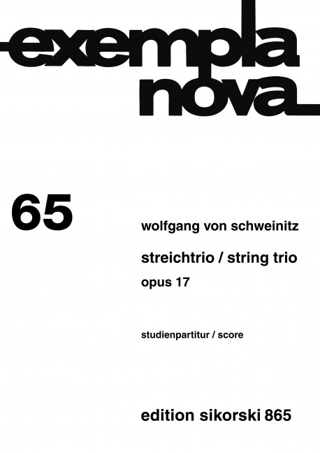 Vorderes Coverbild Streichtrio op. 17 