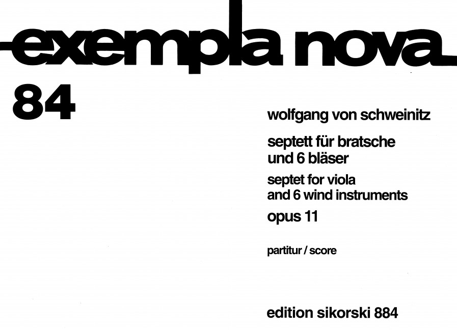 Vorderes Coverbild Septett op. 11 