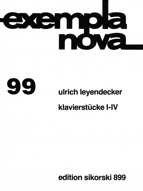 Vorderes Coverbild Klavierstücke I-IV 