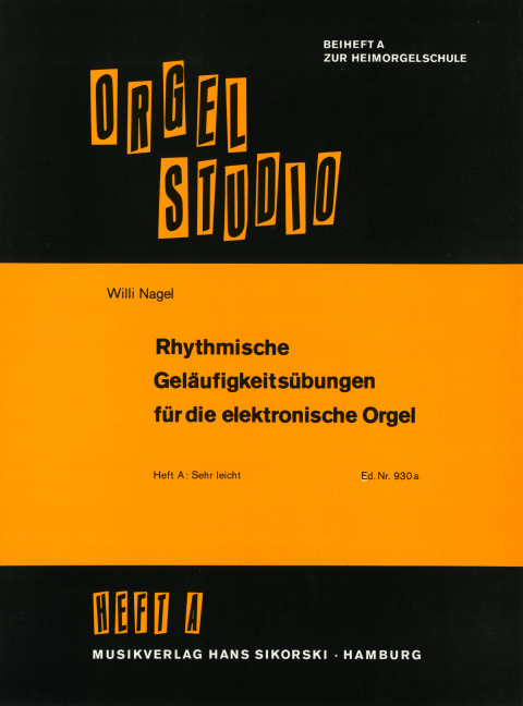 Vorderes Coverbild Rhythmische Geläufigkeitsübungen für die elektronische Orgel 