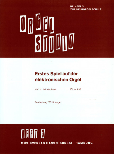 Vorderes Coverbild Erstes Spiel auf der elektronischen Orgel 