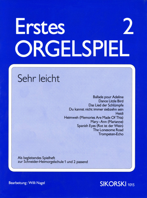 Vorderes Coverbild Erstes Orgelspiel 