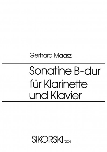 Vorderes Coverbild Sonatine 