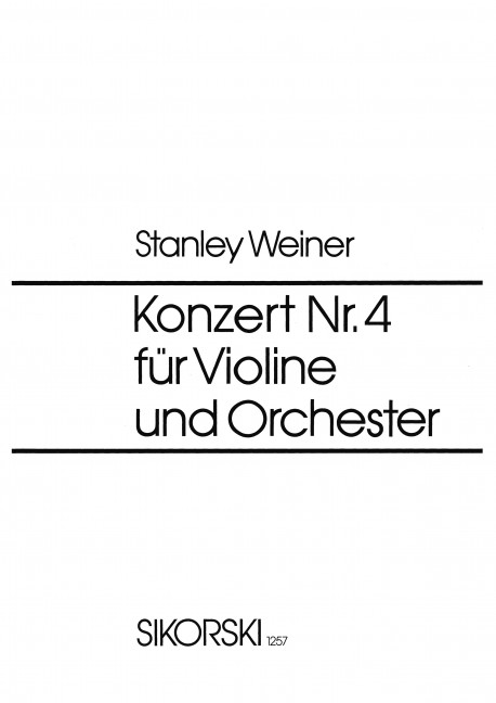 Vorderes Coverbild Konzert Nr. 4 op. 54 