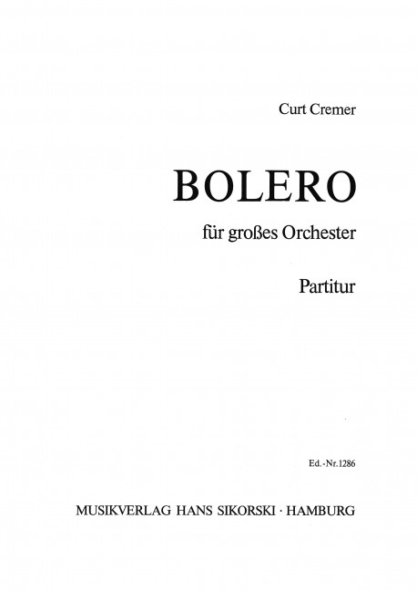 Vorderes Coverbild Bolero 