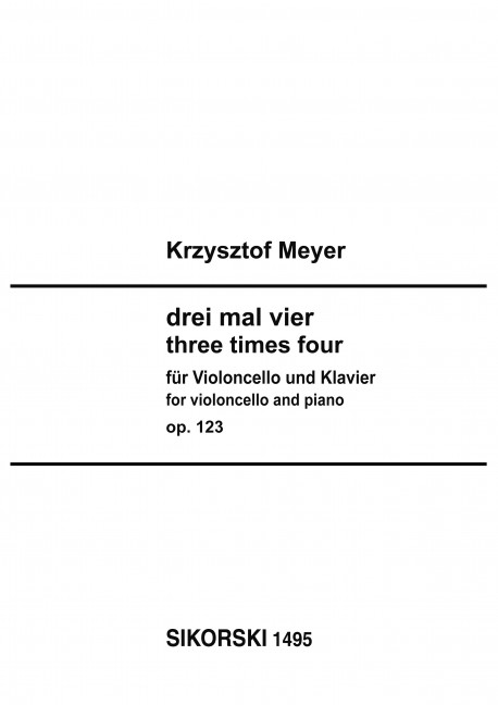 Vorderes Coverbild Drei mal vier op. 123 
