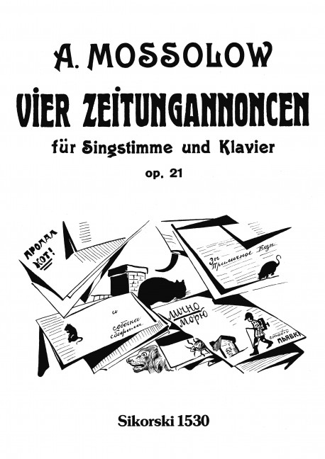 Vorderes Coverbild 4 Zeitungsannoncen op. 21 
