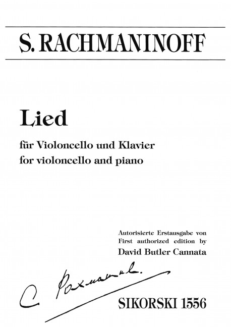 Vorderes Coverbild Lied 