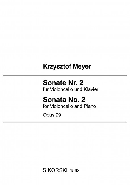 Vorderes Coverbild Sonate Nr. 2 op. 99 