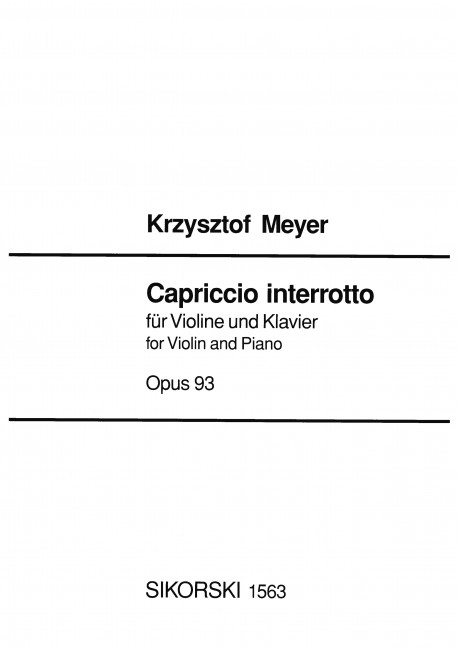 Vorderes Coverbild Capriccio interroto op. 93 
