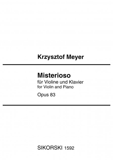 Vorderes Coverbild Misterioso op. 83 