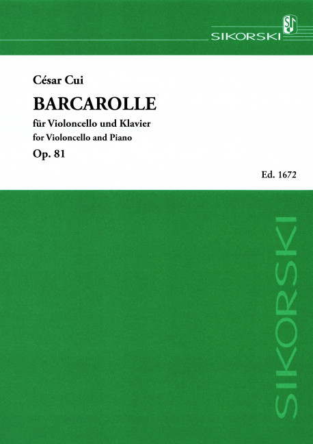 Vorderes Coverbild Barcarolle op. 81 