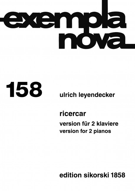 Vorderes Coverbild Ricercar 