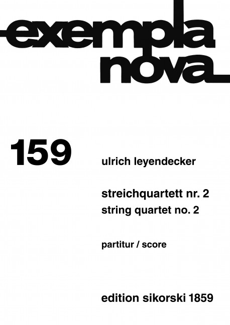 Vorderes Coverbild Streichquartett Nr. 2 